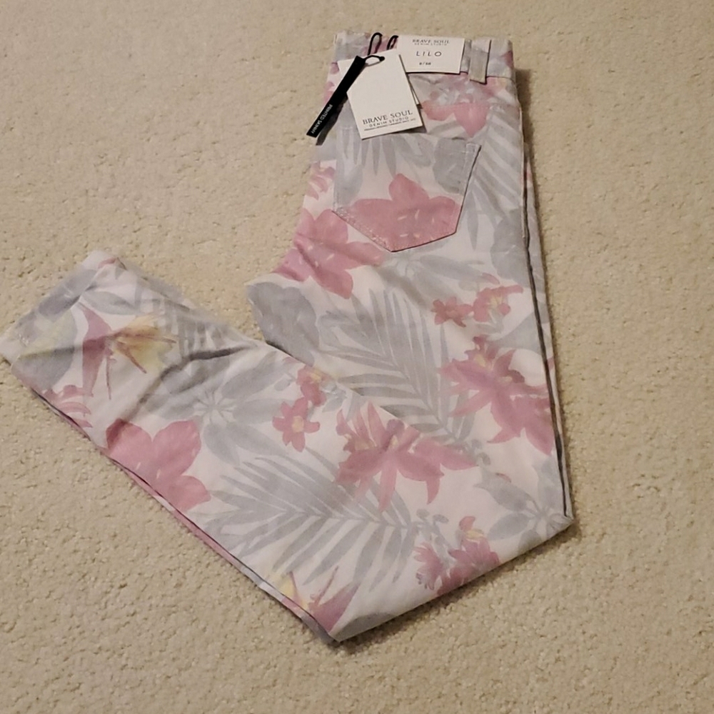 Floral Printed Skinny Jeans
